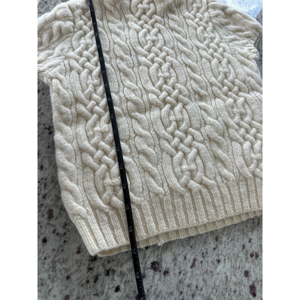 1990s Exclusive Hand Knit For Ralph Lauren 100% Wool Sweater Vest Size XS - Picture 3 of 5